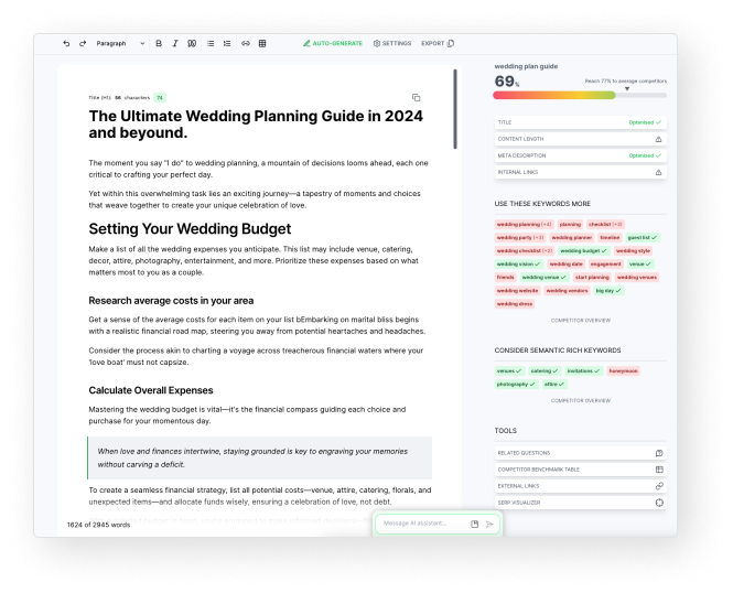 Meta Tag Scoring & Optimisatio